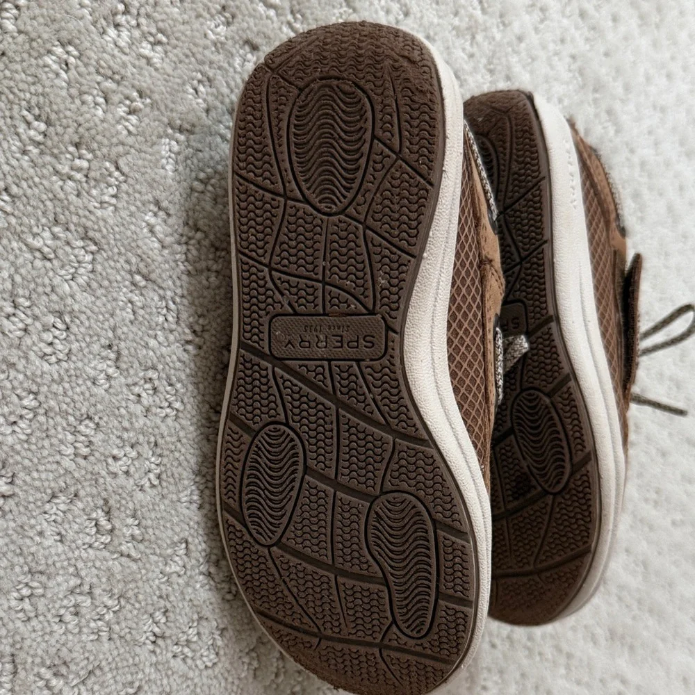 Sperry Kids Brown Suede Lace-Up Boat Shoes
